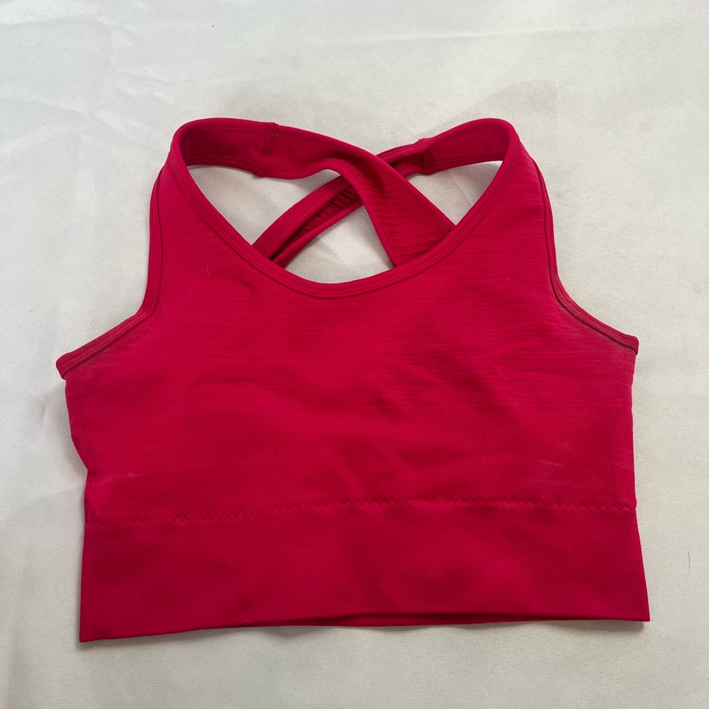 Pink alphalete sports bra